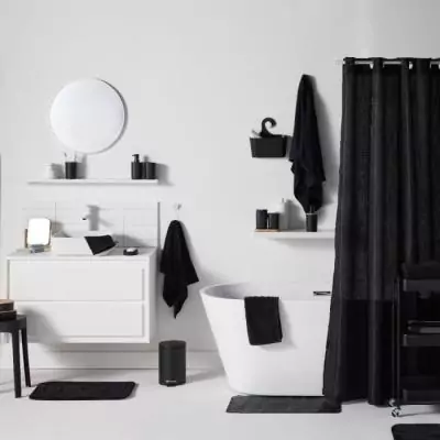 Tapis de bain mémoire de forme - TODAY - UTILITY - 40 x 60 cm - Noir