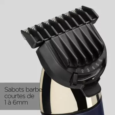 Tondeuse à barbe sans fil BaByliss T992E Super-X Metal - 5 h Autonomie - Edition Gold & Navy