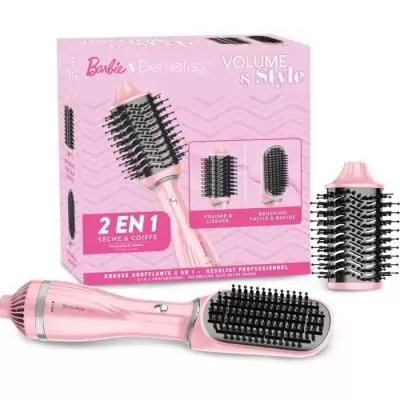 Brosse soufflante DEMELISS Barbie Edition - Volume & Style