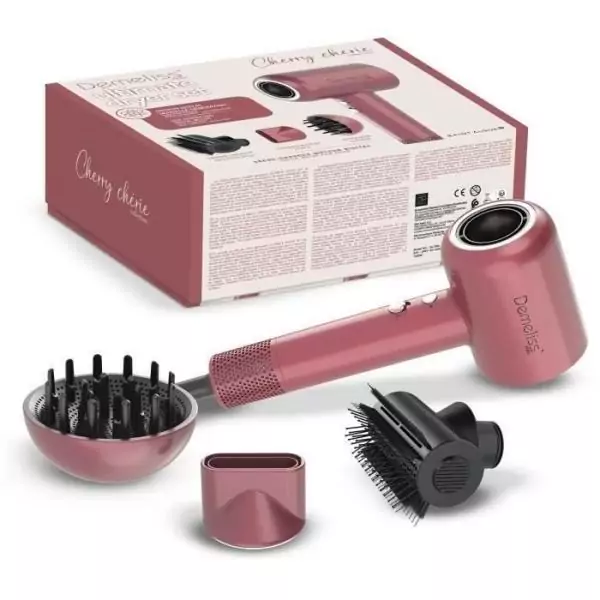 Seche-cheveux - DEMELISS - ULTIMATE DRYER SET - Diffuseur magnétique - 1600 W - Cherry Chérie