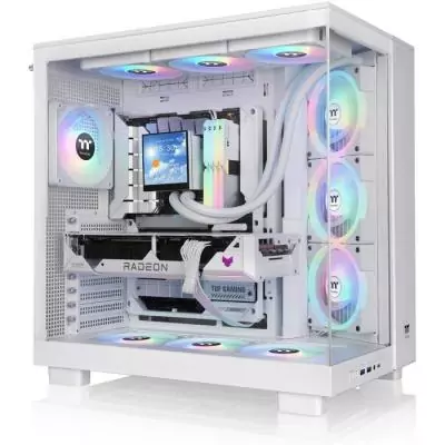 Boîtier PC sans alimentation - THERMALTAKE - View 380 XL TG ARGB Snow - Moyen tour - Format ATX - 4x120mm A-RGB inclus - Blanc