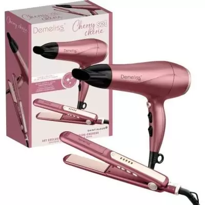 Coffret lisseur + sèche-cheveux 2200 W - Cherry Chérie
