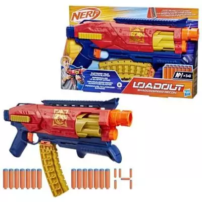 Pistolet Nerf Loadout Shadowspeed Recon avec rangement de fléchettes