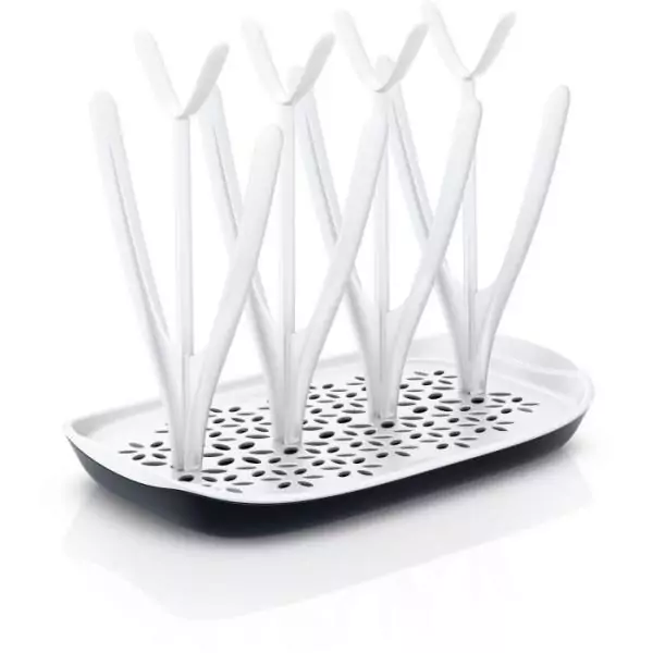 Egouttoir a biberons et tétines - PHILIPS AVENT - Bac d'égouttement amovible - Blanc/Gris