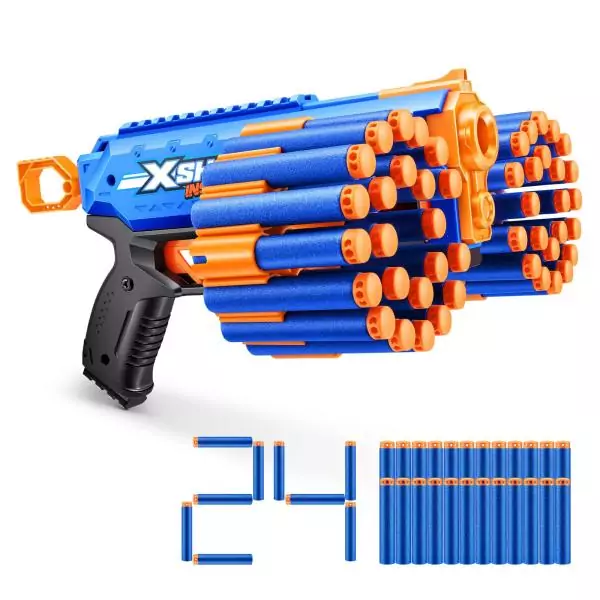 Lanceur de fléchettes - ZURU - X-SHOT Manic - Capacité 47 fléchettes - Portée 30 m - Compact et puissant