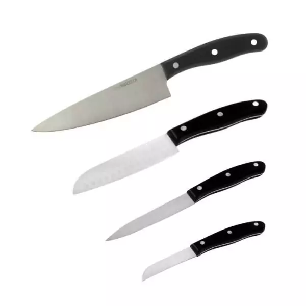 Ensemble de 4 couteaux de cuisine - NIROSTA - 20, 22, 26 et 31 cm