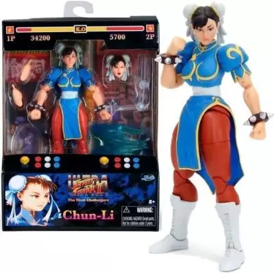 Figurine articulée Chun-Li 15cm + accessoires pour joueurs de 8 ans