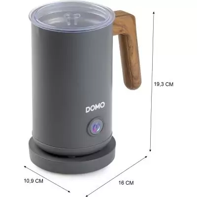 Mousseur à lait DOMO 500W - Gris/Bois - Socle 360°