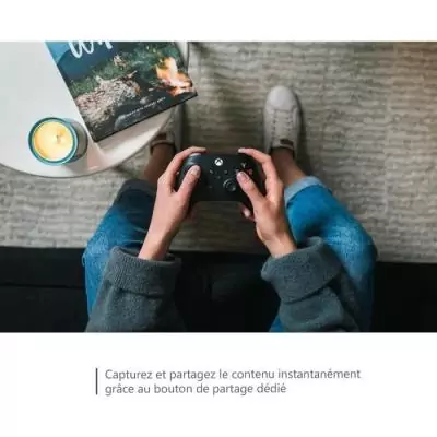 Manette de jeu Xbox sans fil + câble USB-C - Noir
