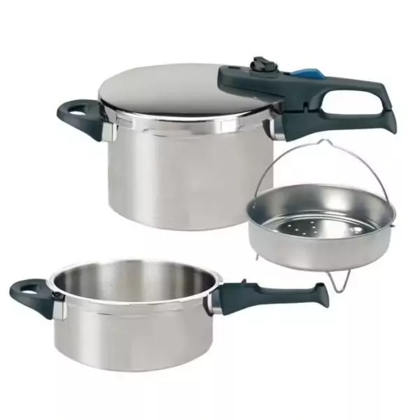 Autocuiseur vapeur - FACKELMANN - Elo Praktika Plus XL - Acier inoxydable 18/10 - 22 cm - 3 a 6 litres