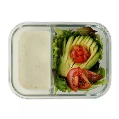 Lot de 2 boîtes repas en verre FACKELMANN - Move - 2 compartiments - 1000 ml