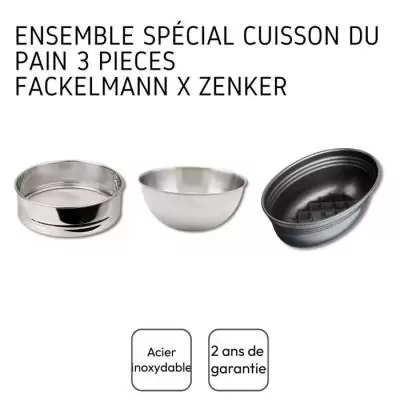 Ensemble 3 ustensiles pour cuisson pain - FACKELMANN - Zenker