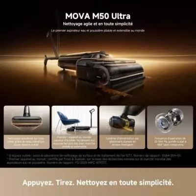 Aspirateur Balai Laveur MOVA M50 ULTRA - Performances exceptionnelles
