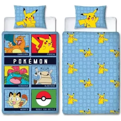 Parure de lit réversible POKEMON Battle - Microfibre