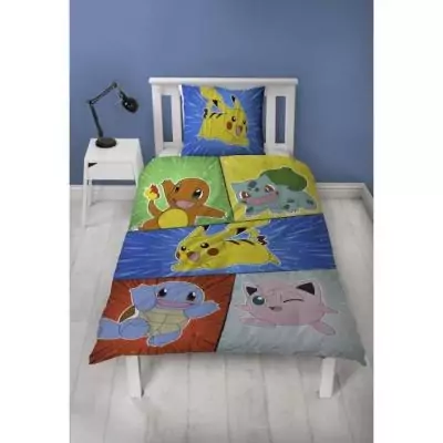 Parure de lit POKEMON Pikachu - Microfibre - 1 housse de couette 140x200 cm