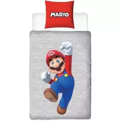 Parure de lit réversible Mario Bros - Microfibre - 140x200 cm