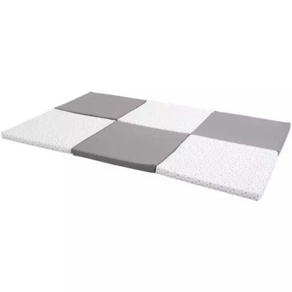 Tapis d'éveil XL - CANDIDE - Evolutif 5-en-1 - Gris / Etoiles