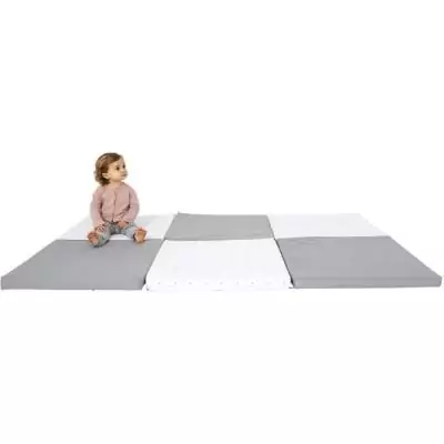 Tapis d'éveil XL CANDIDE Evolutif 5-en-1 Gris Etoiles