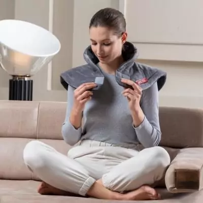 Coussin Chauffant Imetec Cervical - Tissu Hypoallergénique - 5 Températures