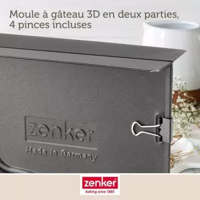 Lot de 2 moules à gâteaux 3D - ZENKER - Lapin de Pâques - 600 ml