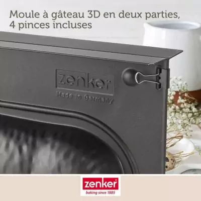 Lot de 2 moules à gâteaux 3D ZENKER - Forme agneau pascal - 900 ml