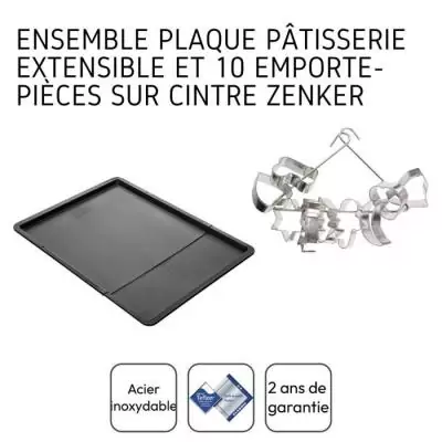 Ensemble pâtisserie extensible + 9 emporte-pièces - ZENKER