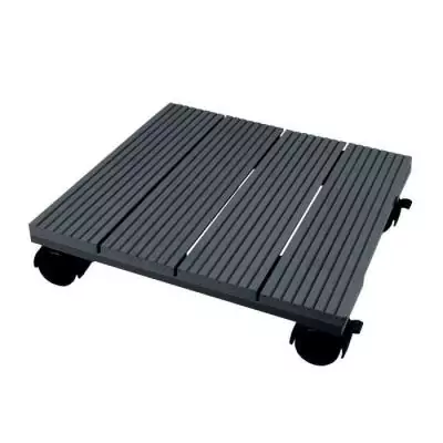 Tablette à roulettes pour plantes - Bois composite - H7 x 30 x 30 cm