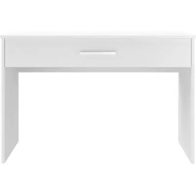 Bureau design à grand tiroir en mélaminé blanc