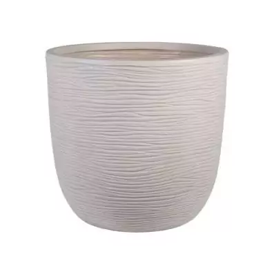 Pot de fleur STRATA - L - Rond - Amalfi - Pierre 42.5cm Ø