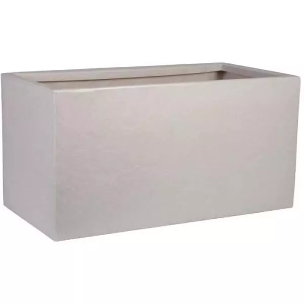 Pot de fleur - STRATA - Riven trough - Ø 38.5cm x 17.5cm H x 46.5cm L - Couleur pierre