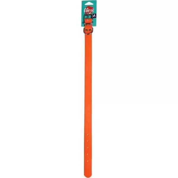 Collier pour chien - AIME - Fluo Hunt - Taille M 52-57 cm - PVC Orange fluo