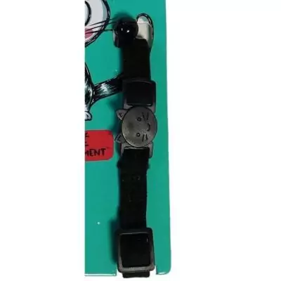 Collier pour chat AIME - Velours Noir avec motifs rouges/blancs