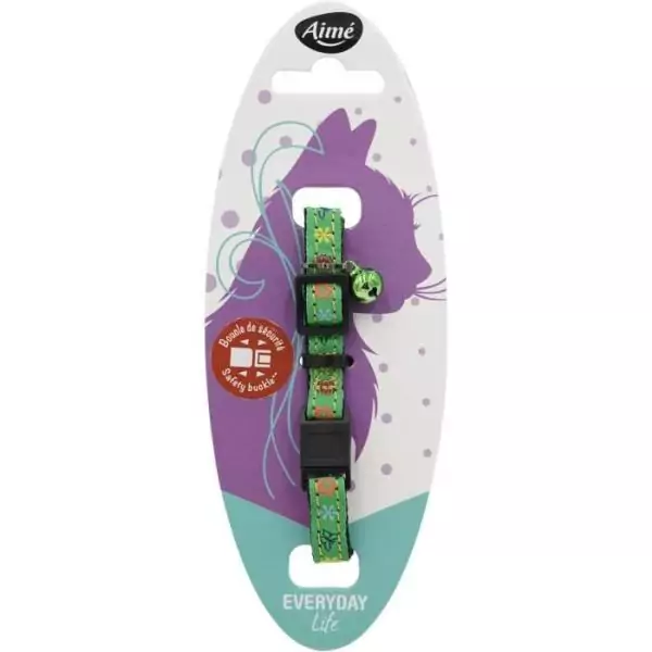 Collier pour chat - AIME - Spring - Ajustable - Cuivré, grelot argenté