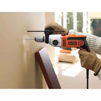 Perceuse a percussion filaire 1100W - BLACK&DECKER - KR1102K-QS - Avec coffre de rangement Perceuse a percussion filaire 1100W - BLACK&DECKER - KR1102K-QS - Avec coffre de rangement