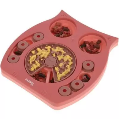 Jeu de réflexion/apprentissage - KERBL - Owl - 30 x 28 cm - Saumon et marron