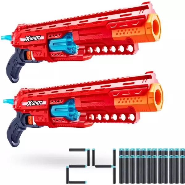 ZURU XSHOT - Exclusivité Cdiscount - Pack combo pistolet - Blaster Excel Caliber - 24 fléchettes