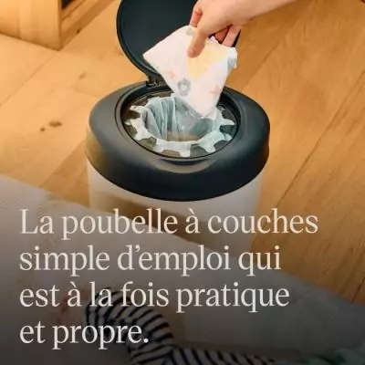 Tommee Tippee Poubelle a Couches Simplee +1 recharge - Grise et Blanche Tommee Tippee Poubelle a Couches Simplee +1 recharge - Grise et Blanche