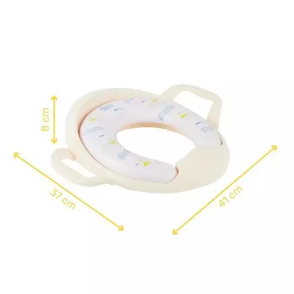 Badabulle - Réducteur Toilette Avec Poignées - Confort Assise Moelleuse - 2 Poignées et Antidérapant - Universel - Mouette