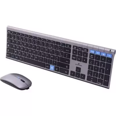 Ensemble Clavier souris sans fil - BLUESTORK - AZERTY - Métal - Silencieux - Touches ciseaux