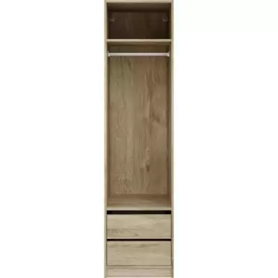 Dressing - Décor Chene - 2 tiroirs - 2 étageres - 1 tringle - L50 x P57 x H200 cm