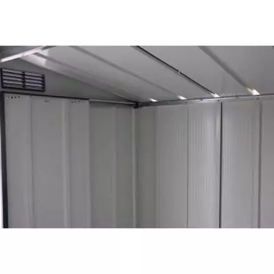 Abri de jardin en métal 3,68 m2 - Kit d'ancrage inclus - Gris anthracite