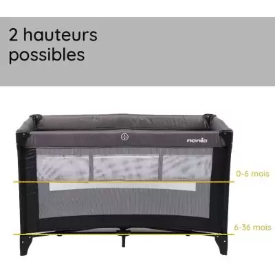 Lit parapluie bébé SODA version 2 niveaux - lit de voyage avec 2 hauteurs - facile a plier - 15kg max Lit parapluie bébé SODA version 2 niveaux - lit de voyage avec 2 hauteurs - facile a plier - 15kg max