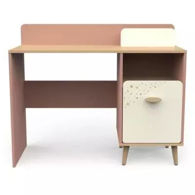 Chambre complete enfant - SUZIE - Lit 90 x 190 cm / Chevet / Bureau - Chene / Abricot - DEMEYERE Chambre complete enfant - SUZIE - Lit 90 x 190 cm / Chevet / Bureau - Chene / Abricot - DEMEYERE