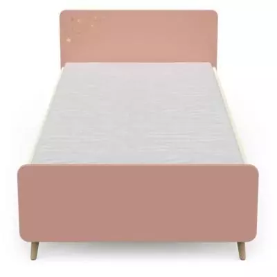 Chambre complete enfant - SUZIE - Lit 90 x 190 cm / Chevet / Bureau - Chene / Abricot - DEMEYERE Chambre complete enfant - SUZIE - Lit 90 x 190 cm / Chevet / Bureau - Chene / Abricot - DEMEYERE