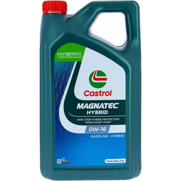 Huile moteur - CASTROL - Magnatec Hybride 0W-16 - 5L