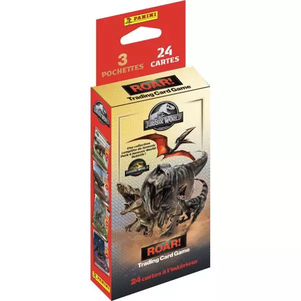 Blister - PANINI - JURASSIC WORLD 4 TCG - 3 pochettes - 24 cartes