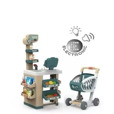 SMOBY - Jouet d'imitation Marchande - Caisse enregistreuse avec différentes fonctions - Des 3 ans
