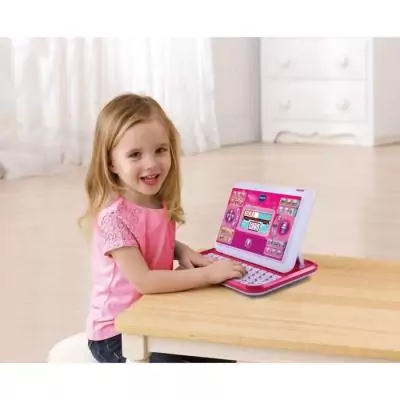 Ordi-Tablette Enfant VTECH Genius XL Color Rose - 2 en 1 avec écran couleur - Mixte - A partir de 5 ans