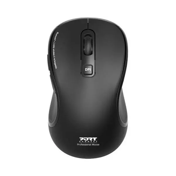 Souris sans fil - PORT Designs - 910010 - Bluetooth & 2.4 GHz - Essentielle - Noir