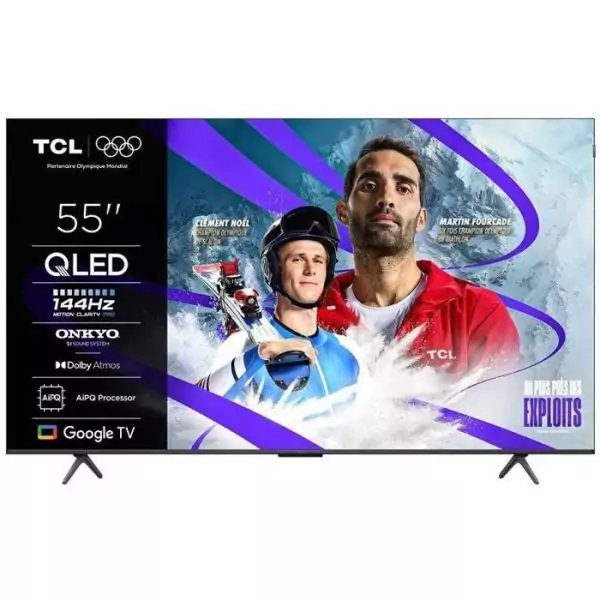 TCL 55P8K - TV QLED 55 (140 cm) - 4K UHD 3840x2160 - 144 Hz - Dolby Vision - Google TV - 4xHDMI 2.1 - WiFi